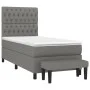 Box spring bed with dark gray fabric mattress 90x190 cm by vidaXL, Beds and slatted bases - Ref: Foro24-3136798, Price: 363,9...