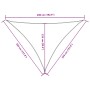 Toldo de vela triangular tela Oxford gris taupe 3,5x3,5x4,9 m