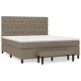 Box spring bed with taupe gray fabric mattress 160x200 cm by vidaXL, Beds and slatted bases - Ref: Foro24-3136849, Price: 671...