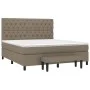 Box spring bed with taupe gray fabric mattress 160x200 cm by vidaXL, Beds and slatted bases - Ref: Foro24-3136849, Price: 671...