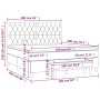 Box spring bed with taupe gray fabric mattress 160x200 cm by vidaXL, Beds and slatted bases - Ref: Foro24-3136849, Price: 675...