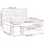 Box spring bed with taupe gray fabric mattress 160x200 cm by vidaXL, Beds and slatted bases - Ref: Foro24-3136849, Price: 671...