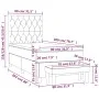 Box spring bed with black fabric mattress 80x200 cm by vidaXL, Beds and slatted bases - Ref: Foro24-3136791, Price: 360,33 €,...