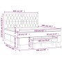 Boxspringbett mit schwarzer Stoffmatratze 160x200 cm von vidaXL, Betten und Lattenroste - Ref: Foro24-3136847, Preis: 649,99 ...