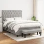 Cama box spring con colchón tela gris claro 140x200 cm de vidaXL, Camas y somieres - Ref: Foro24-3136837, Precio: 512,24 €, D...