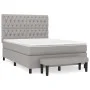 Box spring bed with light gray fabric mattress 140x200 cm by vidaXL, Beds and slatted bases - Ref: Foro24-3136837, Price: 512...