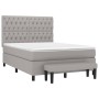 Box spring bed with light gray fabric mattress 140x200 cm by vidaXL, Beds and slatted bases - Ref: Foro24-3136837, Price: 521...