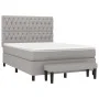 Box spring bed with light gray fabric mattress 140x200 cm by vidaXL, Beds and slatted bases - Ref: Foro24-3136837, Price: 512...