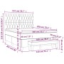 Box spring bed with light gray fabric mattress 140x200 cm by vidaXL, Beds and slatted bases - Ref: Foro24-3136837, Price: 521...