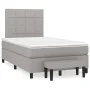 Box spring bed with light gray fabric mattress 120x200 cm by vidaXL, Beds and slatted bases - Ref: Foro24-3136581, Price: 430...