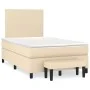 Box spring bed with cream fabric mattress 120x200 cm by vidaXL, Beds and slatted bases - Ref: Foro24-3136426, Price: 453,67 €...