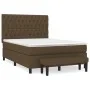 Box spring bed with dark brown fabric mattress 140x190 cm by vidaXL, Beds and slatted bases - Ref: Foro24-3136832, Price: 555...