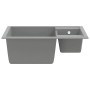 Double bowl kitchen sink with overflow in gray granite by vidaXL, Sinks - Ref: Foro24-147086, Price: 128,07 €, Discount: %
