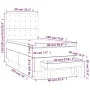 Box spring bed with dark gray fabric mattress 90x190 cm by vidaXL, Beds and slatted bases - Ref: Foro24-3136878, Price: 362,9...