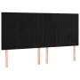 Box spring bed with mattress and LED black velvet 160x200 cm by vidaXL, Beds and slatted bases - Ref: Foro24-3136253, Price: ...