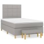 Box spring bed with light gray fabric mattress 120x200 cm by vidaXL, Beds and slatted bases - Ref: Foro24-3137141, Price: 441...