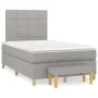 Box spring bed with light gray fabric mattress 120x200 cm by vidaXL, Beds and slatted bases - Ref: Foro24-3137141, Price: 442...