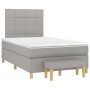 Box spring bed with light gray fabric mattress 120x200 cm by vidaXL, Beds and slatted bases - Ref: Foro24-3137141, Price: 441...
