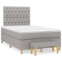 Box spring bed with light gray fabric mattress 120x200 cm by vidaXL, Beds and slatted bases - Ref: Foro24-3137381, Price: 442...