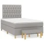 Box spring bed with light gray fabric mattress 120x200 cm by vidaXL, Beds and slatted bases - Ref: Foro24-3137381, Price: 444...