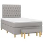 Box spring bed with light gray fabric mattress 120x200 cm by vidaXL, Beds and slatted bases - Ref: Foro24-3137381, Price: 442...