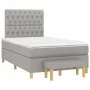 Box spring bed with light gray fabric mattress 120x200 cm by vidaXL, Beds and slatted bases - Ref: Foro24-3137381, Price: 444...