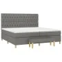 Box spring bed with dark gray fabric mattress 200x200 cm by vidaXL, Beds and slatted bases - Ref: Foro24-3137422, Price: 723,...