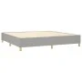 Box spring bed with light gray fabric mattress 200x200 cm by vidaXL, Beds and slatted bases - Ref: Foro24-3137421, Price: 729...