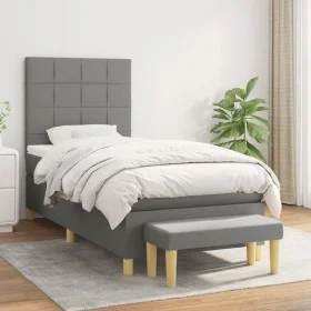 Box spring bed with dark gray fabric mattress 80x200 cm by vidaXL, Beds and slatted bases - Ref: Foro24-3137110, Price: 358,0...