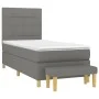 Box spring bed with dark gray fabric mattress 80x200 cm by vidaXL, Beds and slatted bases - Ref: Foro24-3137110, Price: 358,0...