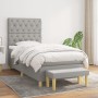 Cama box spring con colchón tela gris claro 80x200 cm de vidaXL, Camas y somieres - Ref: Foro24-3137349, Precio: 355,92 €, De...
