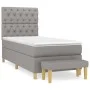 Boxspringbett mit hellgrauer Stoffmatratze 80x200 cm von vidaXL, Betten und Lattenroste - Ref: Foro24-3137349, Preis: 350,83 ...