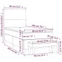 Box spring bed with dark gray fabric mattress 80x200 cm by vidaXL, Beds and slatted bases - Ref: Foro24-3136950, Price: 357,2...