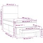 Boxspringbett mit dunkelgrauer Stoffmatratze 80x200 cm von vidaXL, Betten und Lattenroste - Ref: Foro24-3136950, Preis: 352,1...
