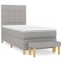 Boxspringbett mit hellgrauer Stoffmatratze 90x200 cm von vidaXL, Betten und Lattenroste - Ref: Foro24-3137125, Preis: 363,96 ...