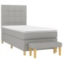 Boxspringbett mit hellgrauer Stoffmatratze 90x200 cm von vidaXL, Betten und Lattenroste - Ref: Foro24-3137125, Preis: 363,96 ...