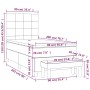 Boxspringbett mit hellgrauer Stoffmatratze 90x200 cm von vidaXL, Betten und Lattenroste - Ref: Foro24-3137125, Preis: 363,96 ...