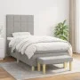 Cama box spring con colchón tela gris claro 80x200 cm de vidaXL, Camas y somieres - Ref: Foro24-3137109, Precio: 329,70 €, De...