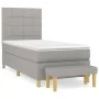 Box spring bed with light gray fabric mattress 80x200 cm by vidaXL, Beds and slatted bases - Ref: Foro24-3137109, Price: 336,...