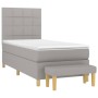 Box spring bed with light gray fabric mattress 80x200 cm by vidaXL, Beds and slatted bases - Ref: Foro24-3137109, Price: 335,...