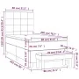 Box spring bed with light gray fabric mattress 80x200 cm by vidaXL, Beds and slatted bases - Ref: Foro24-3137109, Price: 336,...