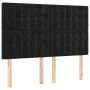 Box spring bed with mattress and LED black velvet 140x190 cm by vidaXL, Beds and slatted bases - Ref: Foro24-3136361, Price: ...