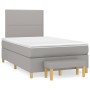 Box spring bed with light gray fabric mattress 120x200 cm by vidaXL, Beds and slatted bases - Ref: Foro24-3137061, Price: 427...