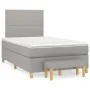 Box spring bed with light gray fabric mattress 120x200 cm by vidaXL, Beds and slatted bases - Ref: Foro24-3137061, Price: 431...