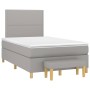 Box spring bed with light gray fabric mattress 120x200 cm by vidaXL, Beds and slatted bases - Ref: Foro24-3137061, Price: 427...