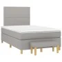 Box spring bed with light gray fabric mattress 120x200 cm by vidaXL, Beds and slatted bases - Ref: Foro24-3137061, Price: 431...