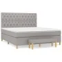 Box spring bed with light gray fabric mattress 160x200 cm by vidaXL, Beds and slatted bases - Ref: Foro24-3137405, Price: 631...