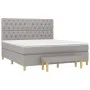 Boxspringbett mit hellgrauer Stoffmatratze 160x200 cm von vidaXL, Betten und Lattenroste - Ref: Foro24-3137405, Preis: 648,90...