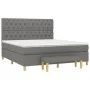 Box spring bed with dark gray fabric mattress 160x200 cm by vidaXL, Beds and slatted bases - Ref: Foro24-3137406, Price: 601,...