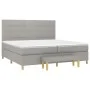 Box spring bed with light gray fabric mattress 200x200 cm by vidaXL, Beds and slatted bases - Ref: Foro24-3137181, Price: 730...